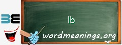 WordMeaning blackboard for lb